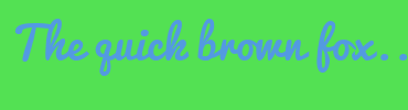 Image with Font Color 539AE1 and Background Color 53E153